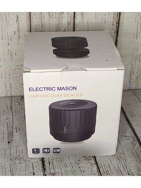 NIB Unbranded Electric Mason Jar Vacuum Sealer Kit w/ Metal Lids Sauce Preserves
